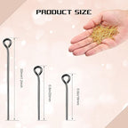 Junkin 1400 Pcs Eye Pins Mix Jewelry Findings 0.63 * 0.79 * 1.18 in Open Eye - Image 4