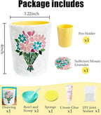 YUCHIYA DIY Glass Mosaic Pen Holder Craft Kit - Image 2
