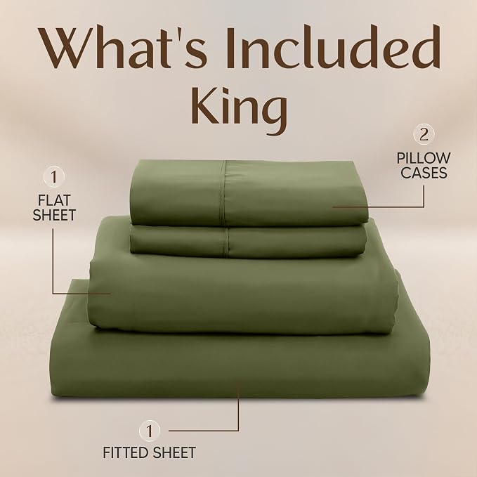 Utopia Bedding King Size Sheet Set – 4 Piece Bed Sheets, Soft and Breathable - Image 3