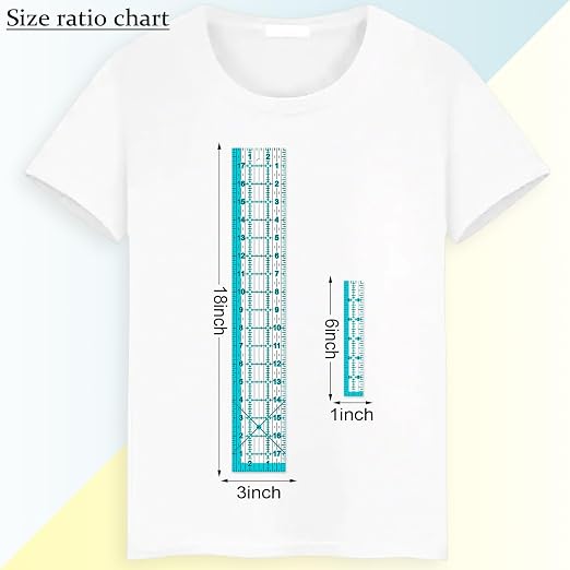 Acrylic Ruler 7 Piece Set, Quilting Rulers, Non Slip Rings 50 Pieces - Image 4