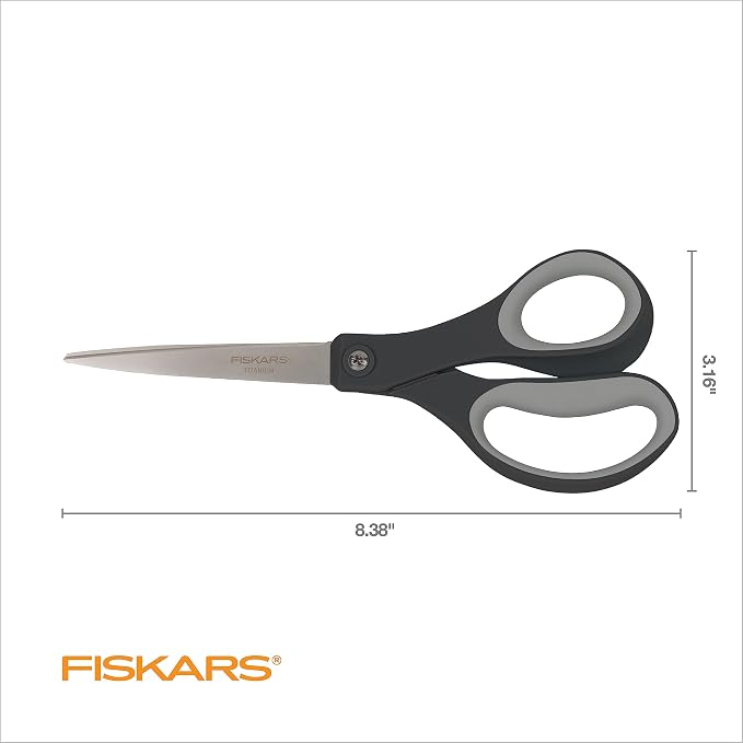 Fiskars 8" Everyday Titanium SoftGrip All Purpose Scissors, Arts & Crafts - Image 6