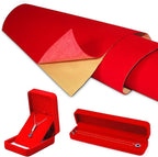 Red Self Adhesive Velvet Fabric Sticky Felt Sheets - Image 4