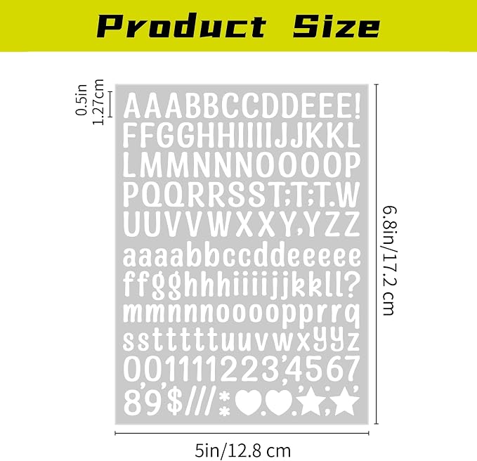 3040Pcs 20 Sheets Small Letter Number Stickers, 0.5inch Colorful Self-Adhesive - Image 2