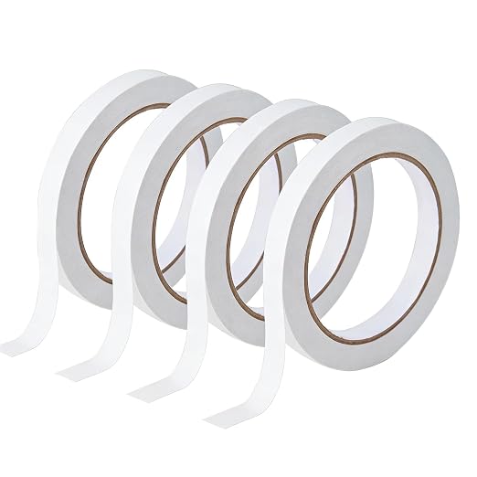 1/4" 4 Rolls Double Sided Adhesive Sticky Tape - Image 7