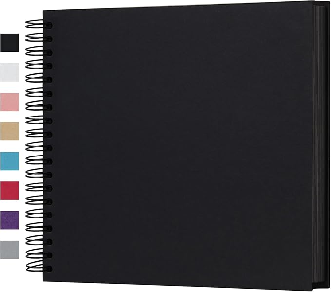 potricher 10 x 10 Inch DIY Scrapbook Photo Album 80 Pages Thick Kraft Blank by potricher