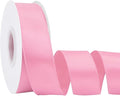 Pink 1.5 Inch Continuous 25 Yards Satin Wired Ribbon by Simplegoal