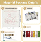 DOODLREAM Cardinal Bird Punch Needle Kit, DIY Embroidery Starter Craft Set | - Image 2
