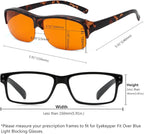 Eyekepper 100% Anti-Blue Light Blocking Fitover Glasses Wear Over Computer - Image 4