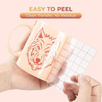 YRYM HT Transfer Tape for Vinyl -12" x 12 FT w/Red Alignment Grid Transfer Paper - Image 3