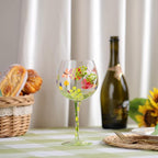 NymphFable Flower Wine Glass 100% Hand Painted Gin Balloon Wine Glass 20oz - Image 6