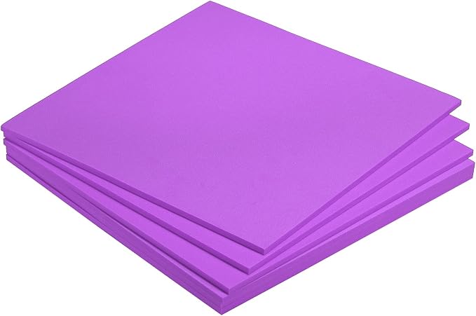 MECCANIXITY EVA Foam Sheets Purple 9.8 Inch x 9.8 Inch 5mm Thick Crafts Foam by MECCANIXITY