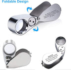 40X Metal Illuminated Jewelers Loop Magnifier Glass, Loupe Magnifier - Image 3