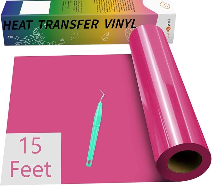 HTVRONT Heat Transfer Vinyl Rose Red HTV- 12" x 15ft HTV Vinyl by HTVRONT