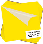 Dysania Yellow Heat Transfer Vinyl, 10 Pack 12 x 12in Yellow HTV Vinyl | Iron by Dysania