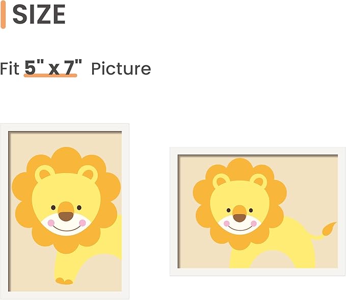 upsimples 5x7 Picture Frame Set of 3, Made of High Definition Glass - Image 4