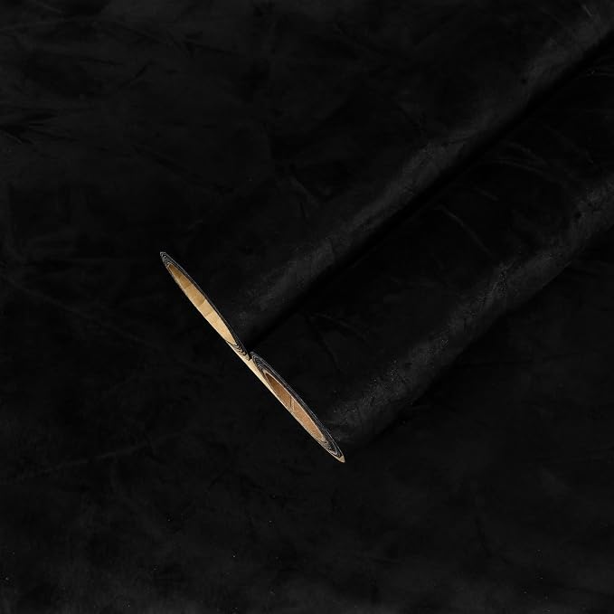 CHIHUT 12''x100'' Black Self Adhesive Velvet Flocking Liner by CHIHUT