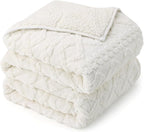 Weighted Blanket for Adults Twin Size 15 lbs, Classy Soft Jacquard Sherpa - Image 9