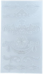 Silicone Mold for Polyclay Air Dry Clay Plaster Crafts Rococo Bow Swag - Image 6