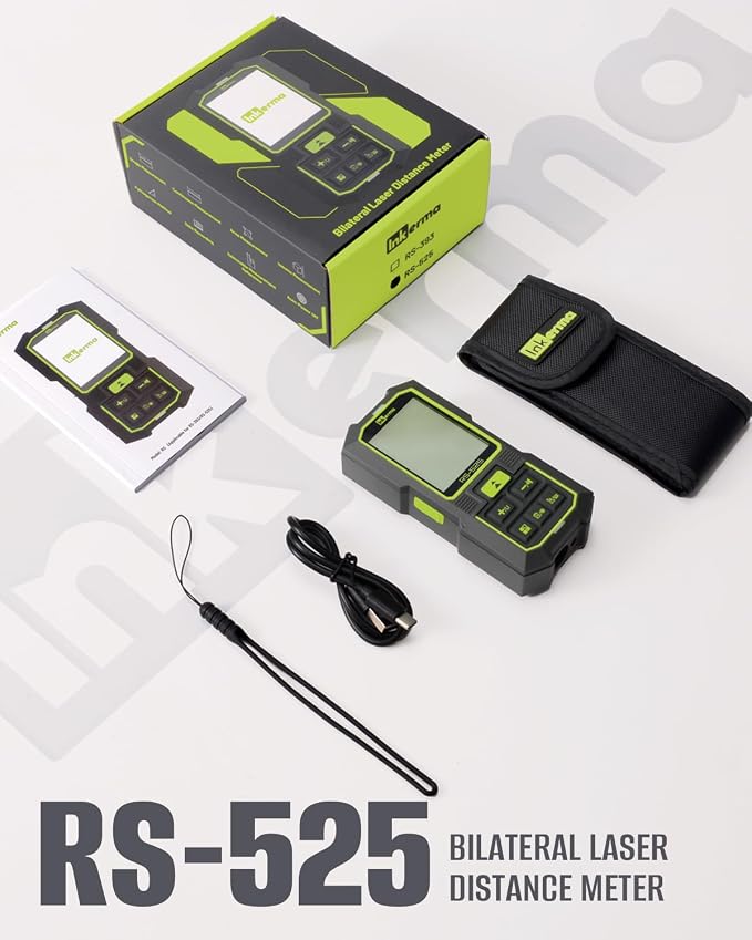 Inkerma Dual Laser Measurement Tool, 525Ft/160M Bilateral Laser Distance Meter - Image 7