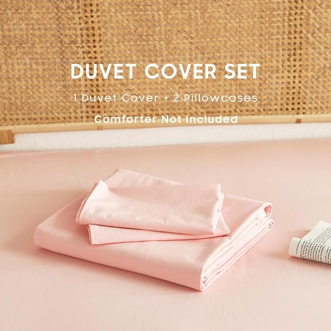 Wake In Cloud - Cotton Duvet Cover Set, Queen Size, 100% Washed Cotton - Image 2
