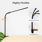 Lepro Clip on Desk Lamp LED Reading light Dimmable USB Small Clamp Lamp - Image 5
