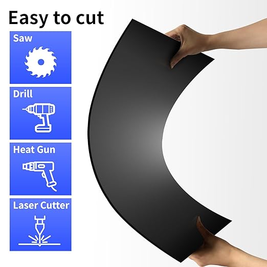 Art3d 1/8" Thick Plexiglass Sheets in Black - Image 4