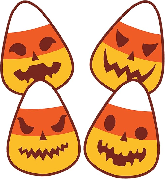48 Pcs Candy Corn Cutouts Halloween Paper Cut-Outs Candy Corn Bulletin Board by Unknown