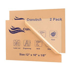 2 Pack Acrylic Sheets, Cranviech Clear Cast Plexiglass Sheet 12" x 16" x 1/8" by Cranviech