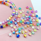 600 PCS Acrylic Beads Heart Star Shape Beads Clear Acrylic AB Colors Bead - Image 5