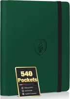 Premium 9 Pocket Card Binder for 540 Cards, Fabmaker PU Cover Trading Card by Fabmaker