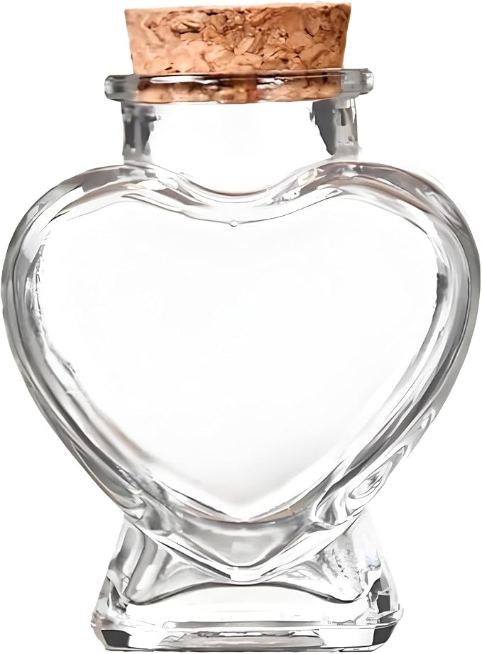 Empty Mini Heart-Shaped Glass Bottles by Unknown