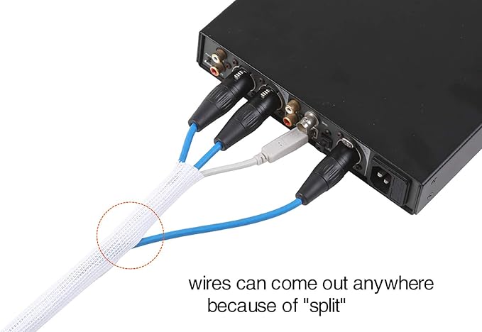 Alex Tech 10ft - 1 inch Cord Protector Wire Loom Tubing Cable Sleeve Split - Image 3