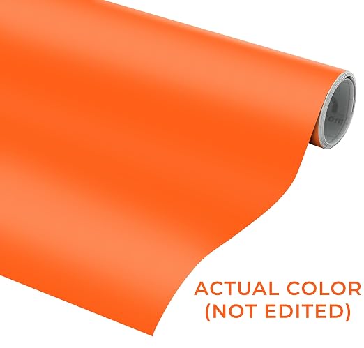 VViViD DECO65 Orange Matte Permanent Adhesive Craft Vinyl - Image 2