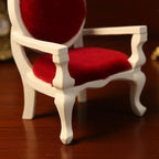 Dollhouse Chair 2PCS Miniature Furniture Retro Vintage Chair Wooden Accessories - Image 2