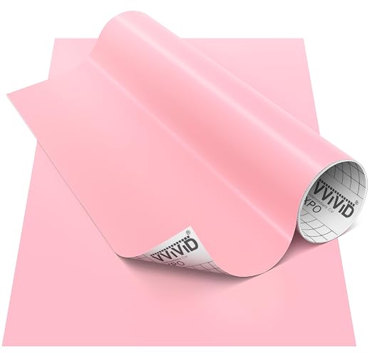 VViViD DECO65 Matte Pastel Carnation Pink Permanent Adhesive Craft Vinyl by VVIVIDVINYL