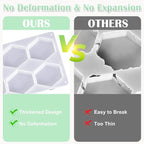 YOILES Deep Coaster Resin Molds Silicone Hexagon Silicone Molds - Image 3