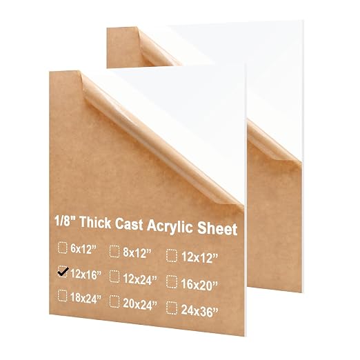 KINLINK 12x16 Plexiglass Sheets 1/8 inch Thick - 3mm White Cast Acrylic Sheet by KINLINK