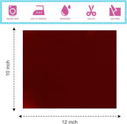Sheet Metallic Foil Heat Transfer Vinyl Wine red, 12*10*12PCS Bundle Chrome HTV - Image 2