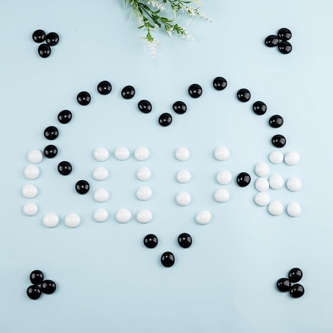 Meschett White Glass Marbles, 0.97 LB Flat Glass Beads - Image 6