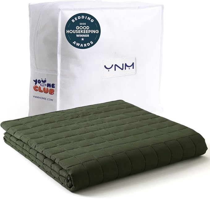 YnM Exclusive 40 lbs Weighted Blanket, Extra Heavy Cotton Bed Blanket by YNM