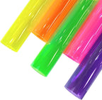 XHT 9 Pcs Clear PVC Vinyl, 21cmx30cm Fluorescent Solid Color Transparent - Image 3