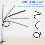 ShineTech LED Desk Lamp with Clamp, Clip On Desk Lamp - Image 7