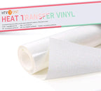 HTVRONT Rainbow White Glitter HTV Vinyl Roll, Iron on Vinyl by HTVRONT