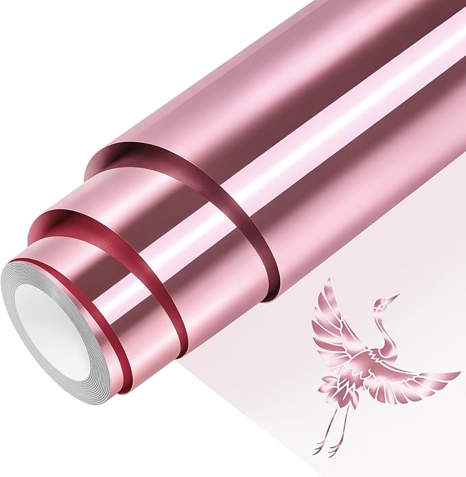 Rose Gold Metallic Foil Iron On Vinyl Roll by WRTUUED