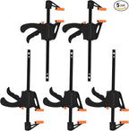 4 Inch Bar Clamps for Woodworking, One Handed Ratchet Wood Working Clamp by Xujinsongg