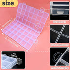 IOOLEEM 28 Grids Plastic Bead Organizer Box, Organizer Container Storage Box - Image 2