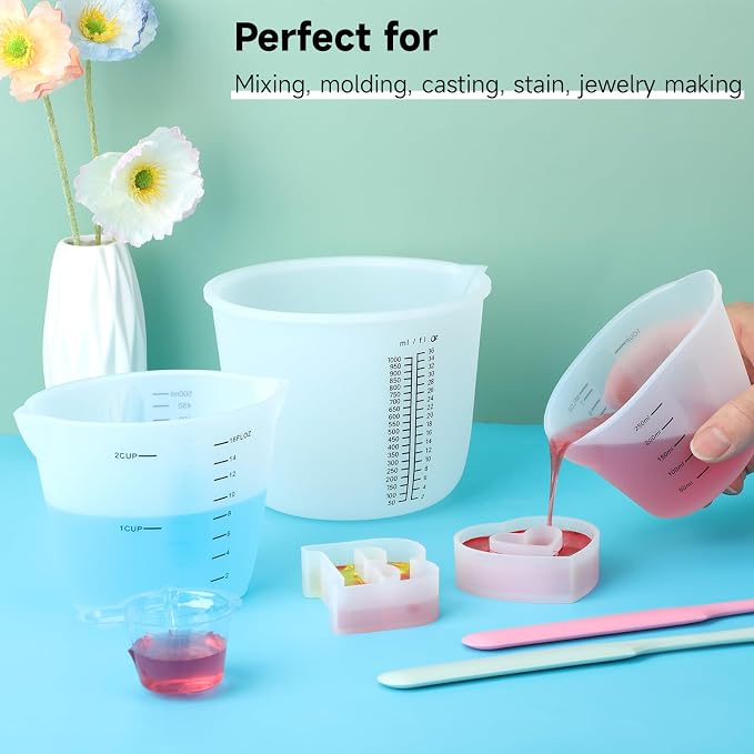 Gartful Silicone Resin Cups Set, Large Silicone Mixing Bowl - Image 7