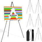 JEAWIWI 6PCS Black Easel Stand for Wedding Sign Stand, 66 Inch Adjustable Metal by JEAWIWI