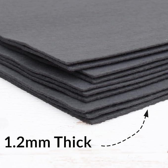 Threadart Dark Grey Premium Felt Sheets - Image 3