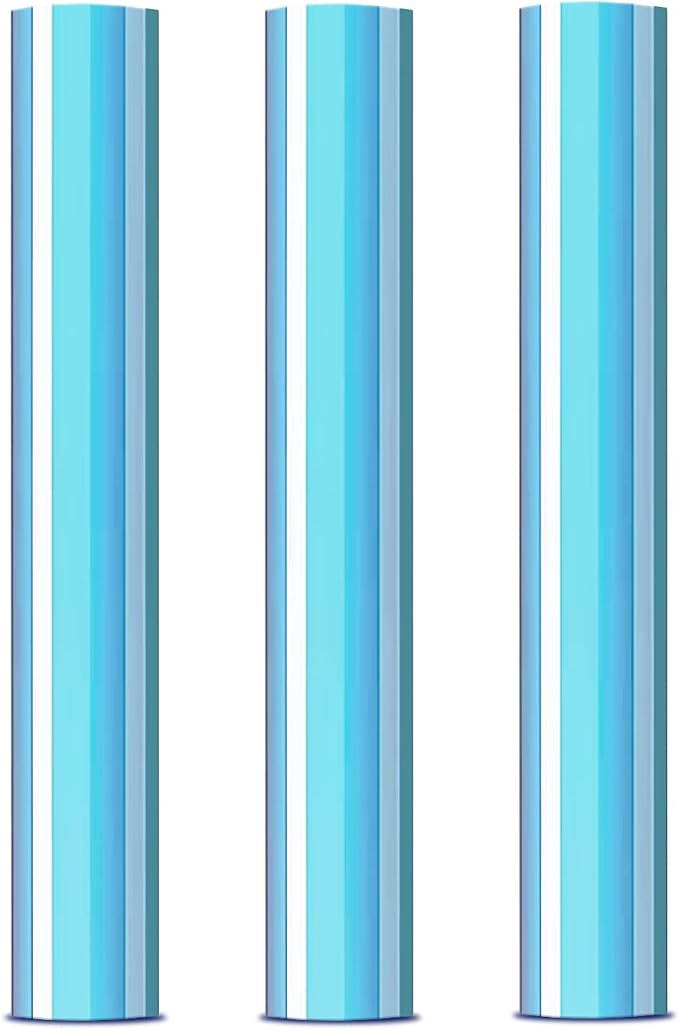 Puff Vinyl Heat Transfer 3 Sheets 12"x10"-Pale Blue | 3D Puffy htv Iron on by Venitor
